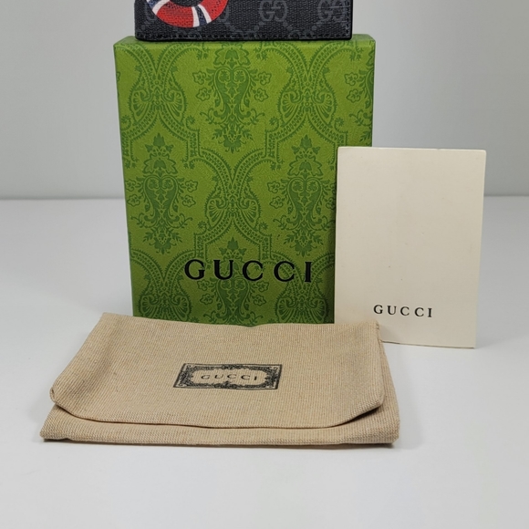 GUCCI BRAND NEW KINGSNAKE PRINT GG SUPREME WALLET - Picture 6 of 6